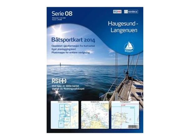 Båtsportkart 08 (J) - 1:50 000, Papir Haugesund - Langenuen
